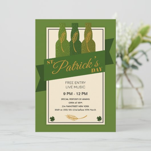 Invitation Fête de la Saint Patrick (Debout devant)