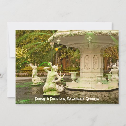 Invitation Fête de la Saint-Patrick à Forsyth Fountain, Savan (Dos)