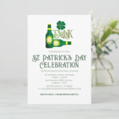 Invitation Fête de la Saint-Patrick au Trèfle Vert Élégant (Debout devant)