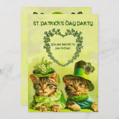 INVITATION FÊTE DE LA SAINT-PATRICK AVEC DES CHATS IRLANDAIS  (Devant / Derrière)
