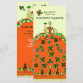 INVITATION FÊTE DE LA SAINT-PATRICK AVEC LA DAME À L'ORANGE E (Devant / Derrière)