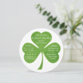Invitation Fête de la Saint-Patrick du Shamrock lunatique (Debout devant)