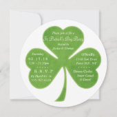 Invitation Fête de la Saint-Patrick du Shamrock lunatique (Devant)