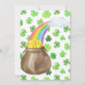 Invitation Fête de la Saint-Patrick Fête d'anniversaire (Dos)