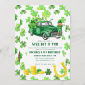Invitation Fête de la Saint-Patrick Fête d'anniversaire (Devant / Derrière)