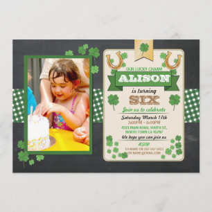 Invitation Fête de la Saint-Patrick Fête d'anniversaire Invit