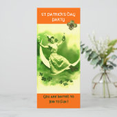 INVITATION FÊTE DE LA SAINT-PATRICK LUNE DAME AUX TRÈFLES (Debout devant)