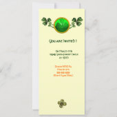 INVITATION FÊTE DE LA SAINT-PATRICK LUNE DAME AUX TRÈFLES (Dos)