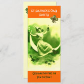 INVITATION FÊTE DE LA SAINT-PATRICK PARTIE LUNE DAME AUX TRÈF (Devant / Derrière)
