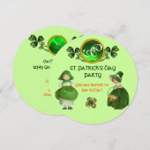 INVITATION FÊTE DE LA SAINT-PATRICK PARTIE VERTE MONOGRAMME É (Devant / Derrière)