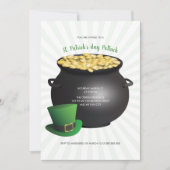 Invitation Fête de la Saint Patrick Potluck Jour de la St Pat (Devant)