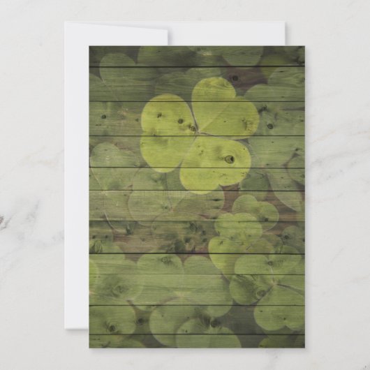 Invitation Fête de la Saint Patrick Potluck Jour de la St Pat (Dos)