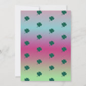 Invitation Fête de la Saint-Patrick Shamrock Paillettes (Dos)