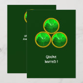 INVITATION FÊTE DE LA SAINT-PATRICK TRÉFLE TRINITÉ (Devant / Derrière)