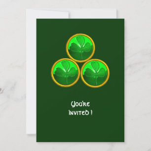 INVITATION FÊTE DE LA SAINT-PATRICK TRÉFLE TRINITÉ