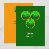 INVITATION FÊTE DE LA SAINT-PATRICK TRÉFLE TRINITÉ (Devant / Derrière)