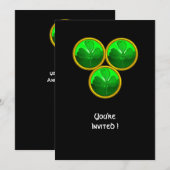 INVITATION FÊTE DE LA SAINT-PATRICK TRÉFLE TRINITÉ (Devant / Derrière)