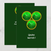 INVITATION FÊTE DE LA SAINT-PATRICK TRÉFLE TRINITÉ (Devant / Derrière)