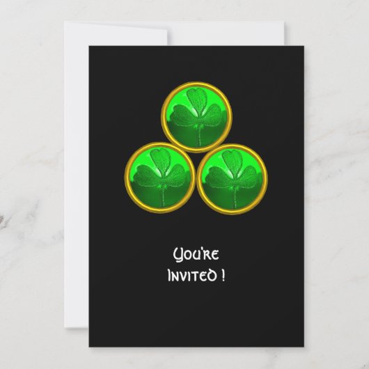 INVITATION FÊTE DE LA SAINT-PATRICK TRÉFLE TRINITÉ (Devant)