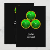 INVITATION FÊTE DE LA SAINT-PATRICK TRÉFLE TRINITÉ (Devant / Derrière)