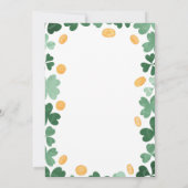 Invitation Fête de la Saint-Patrick Trèfle Vert Élégant (Dos)