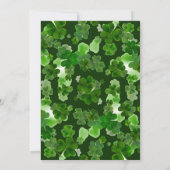 Invitation Fête de la Saint-Patrick Trèfle Vert Élégant (Dos)