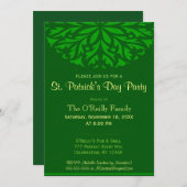 Invitation fête de la saint-patrick | Vert ornemental (Devant / Derrière)
