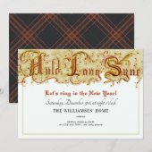 Invitation Fête de la Saint Sylvestre Auld Lang Syne Party (Devant / Derrière)