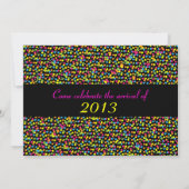 Invitation Fête de la Saint-Sylvestre Champagne & Confetti (Dos)