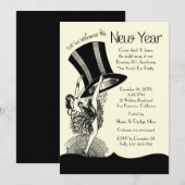 Invitation Fête de la Saint-Sylvestre de Speakeasy Roaring 20 (Devant / Derrière)