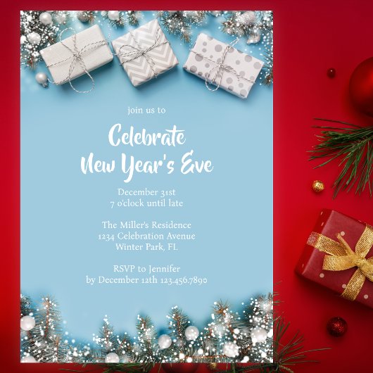 Invitation Fête de la Saint-Sylvestre moderne 2025