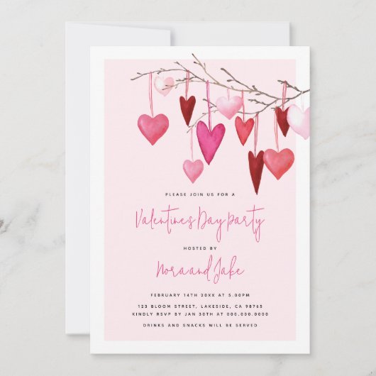 Invitation Fête de la Saint-Valentin (Devant)