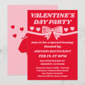 Invitation Fête de la Saint-Valentin au restaurant (Devant / Derrière)
