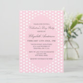 Invitation Fête de la Saint-Valentin aux cœurs roses (Debout devant)