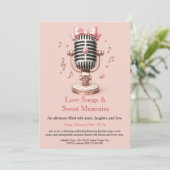 Invitation Fête de la Saint-Valentin avec des notes d'amour e (Debout devant)