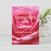 INVITATION FÊTE DE LA SAINT-VALENTIN AVEC ROSE ROUGE (Debout devant)
