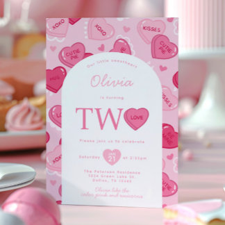 Invitation Fête de la Saint-Valentin Bonbons Anniversaire