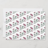 Invitation Fête de la Saint-Valentin Cœur Fleurs Aquarelle (Dos)