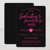 Invitation Fête de la Saint-Valentin des choses préférées de (Devant / Derrière)