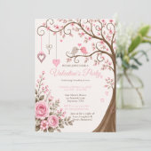 Invitation Fête de la Saint-Valentin en fleurs (Debout devant)