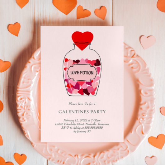 Invitation Fête de la Saint-Valentin Love Potion Galentines