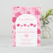 Invitation Fête de la Saint-Valentin pour bébé - Bonbons (Debout devant)