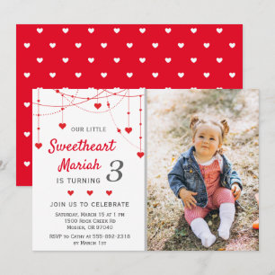 Invitation Fête de la Saint-Valentin pour petite amie Photo d