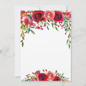 Invitation Fête de la Saint-Valentin romantique aquarelle Flo (Dos)