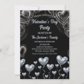 Invitation Fête de la Saint-Valentin SilverHearts (Devant)