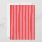 Invitation Fête de la Saint-Valentin Stripes et Cœurs Fantais (Dos)