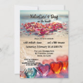 Invitation Fête de la Saint-Valentin sur la plage (Devant)