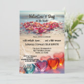 Invitation Fête de la Saint-Valentin sur la plage (Debout devant)