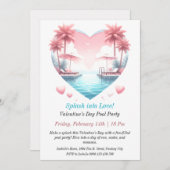 Invitation Fête de la Saint-Valentin sur mesure (Devant / Derrière)