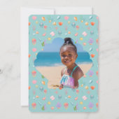 Invitation Fête De La Sirène Sous La Mer Photo (Dos)